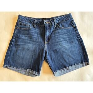 Justblack Size 28 Women Shorts Jeans Cuff Blue Denim
